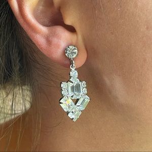 Vintage rhinestone clip earrings